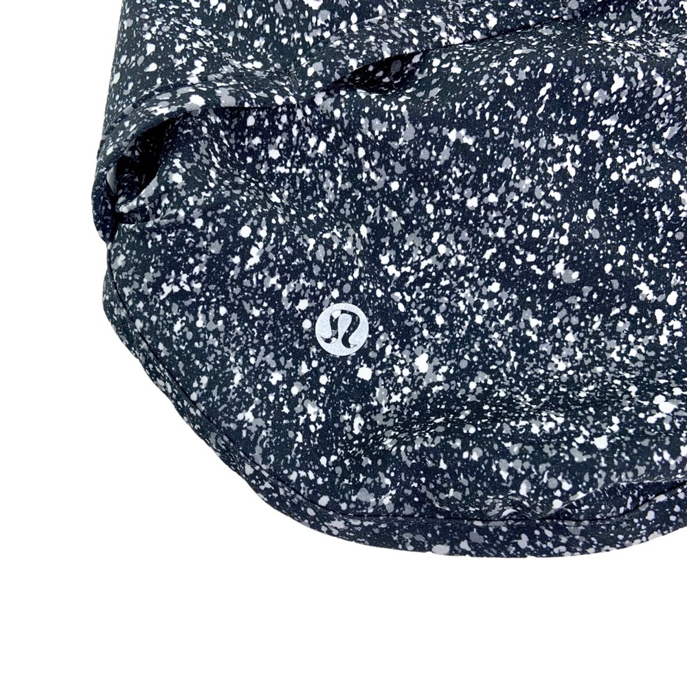 Lululemon Splatter Abstract Speed Up Black Running Shorts - Picture 6 of 8
